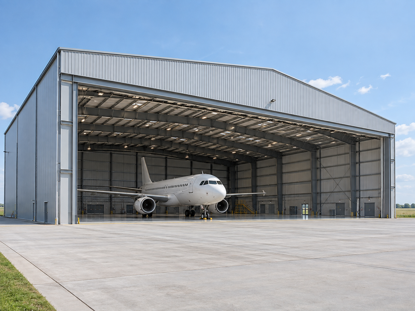 Custom Large Span Steel Aircraft Hangar