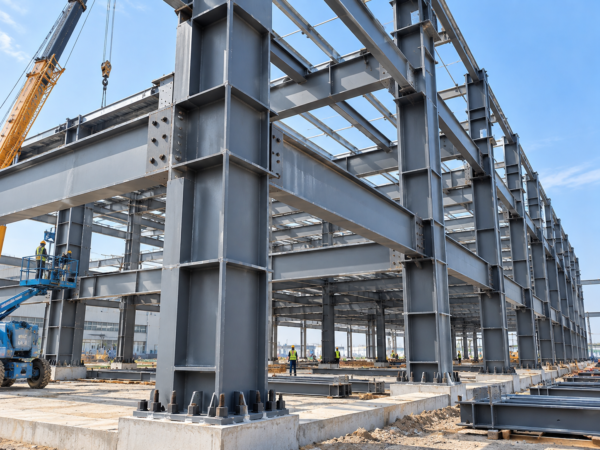 3 Heavy Duty Box Section Steel Columns and Beams
