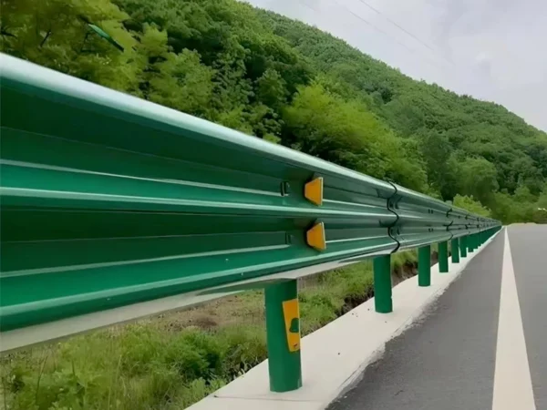 Powder-Coated-Steel Powder Coated Steel Highway Guardrail for Road Safety