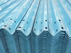 Powder Coated W Beam Steel Highway Guardrail Barrier