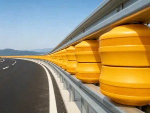 Powder-Coated-Steel-img-bg0 Highway Roller Barrier System with Impact Absorption for Road Safety