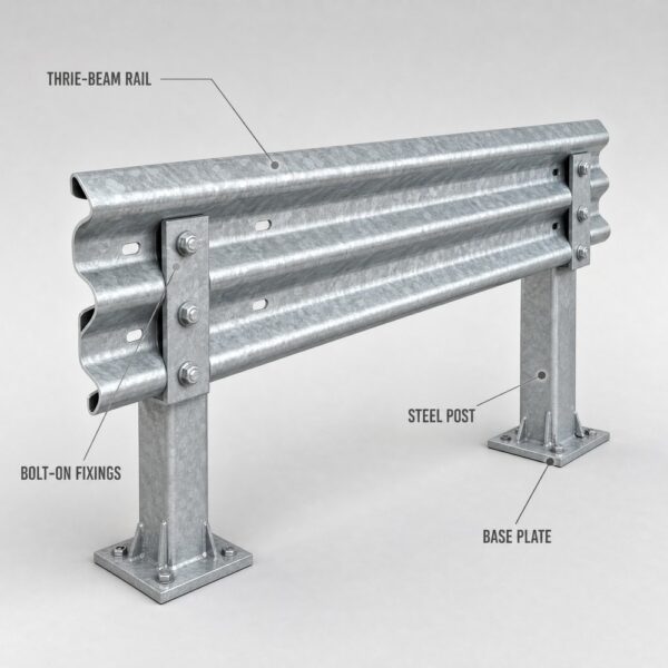 photobank Thrie Beam Guardrail Manufacturer | Galvanized Highway Safety Barrier