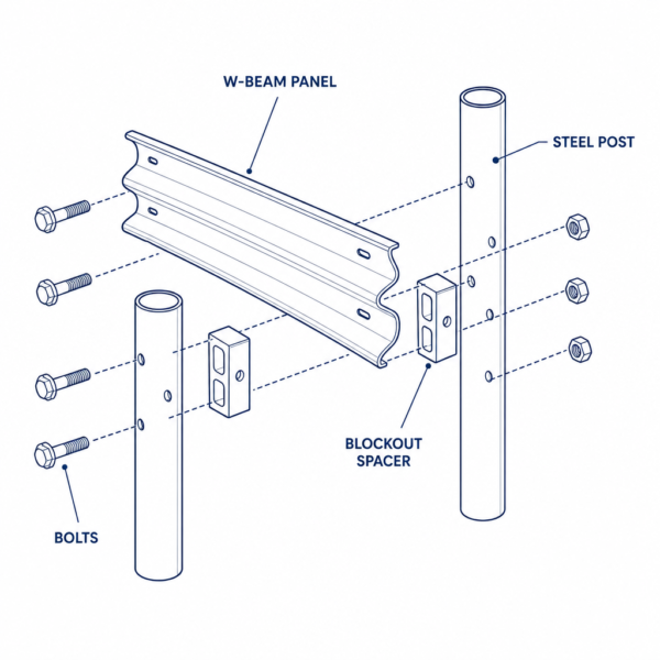 W Beam Guardrail Manufacturer | Galvanized & Powder Coated Highway Guardrail