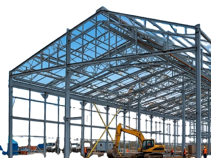 Hot Dip Galvanized Steel Structure Modern Warehouse